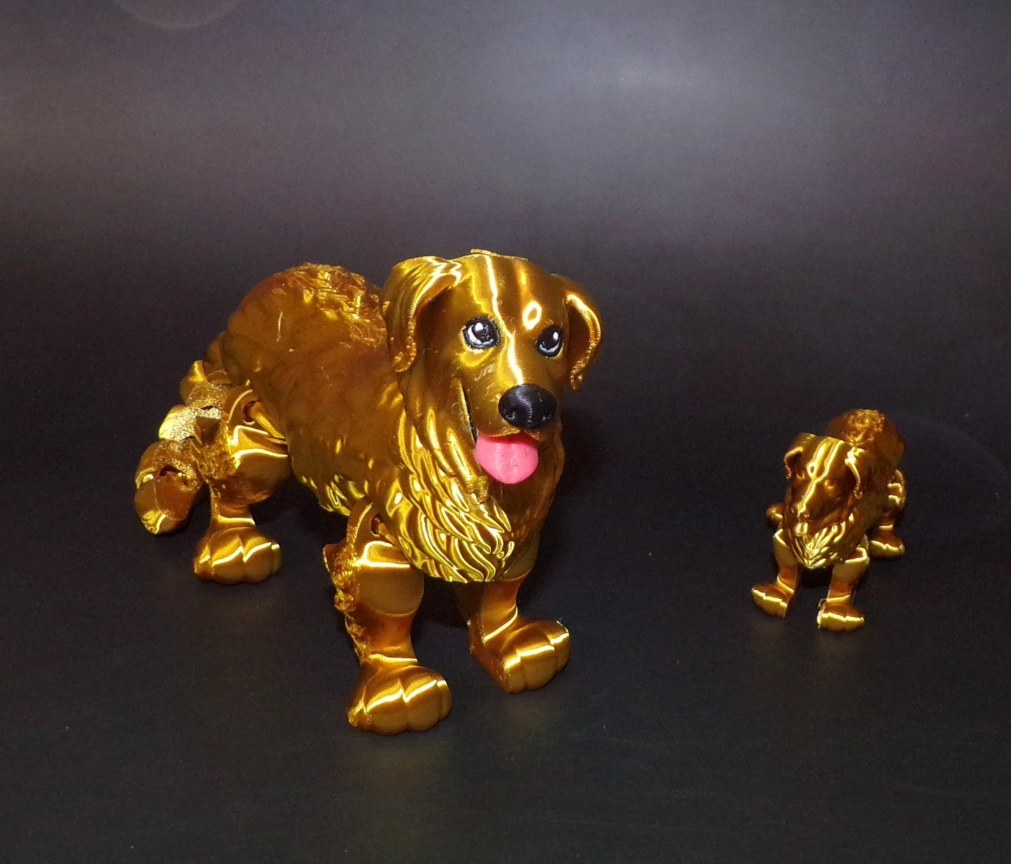 Golden Retriever:3D Printed Articulated Golden Retriever - Wonderland 3D Printing