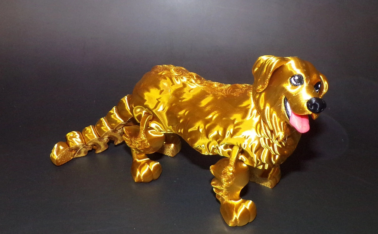 Golden Retriever:3D Printed Articulated Golden Retriever - Wonderland 3D Printing