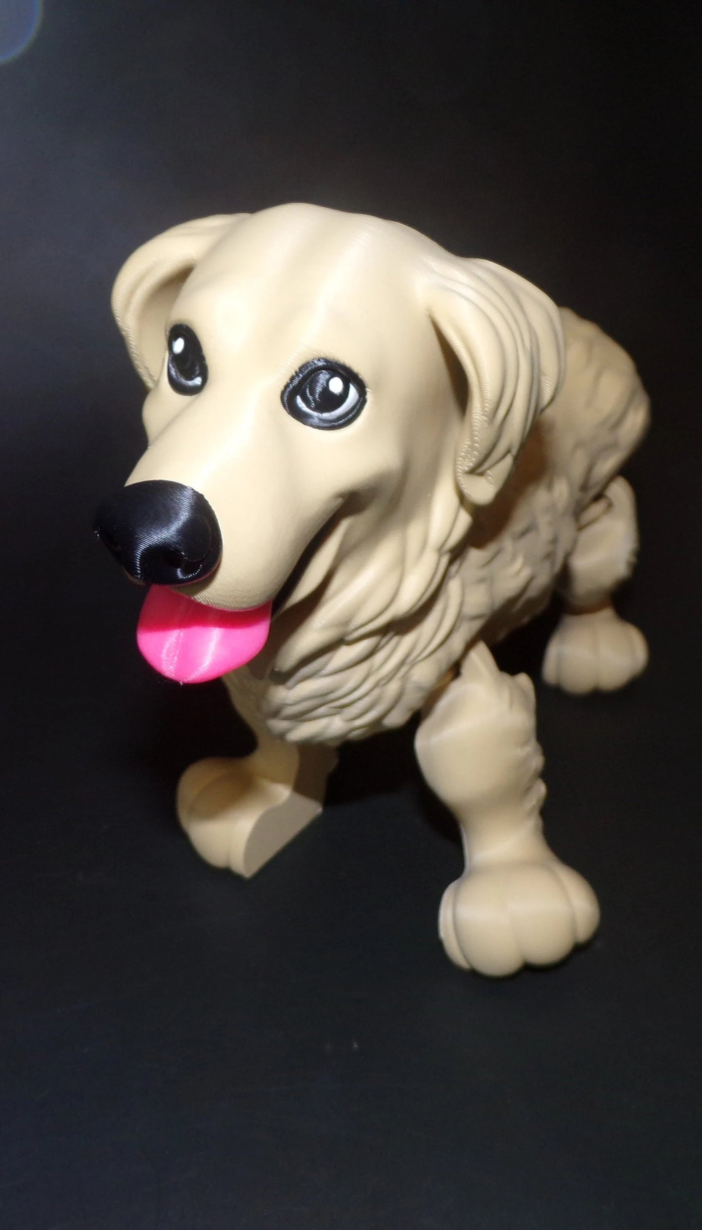 Golden Retriever:3D Printed Articulated Golden Retriever - Wonderland 3D Printing