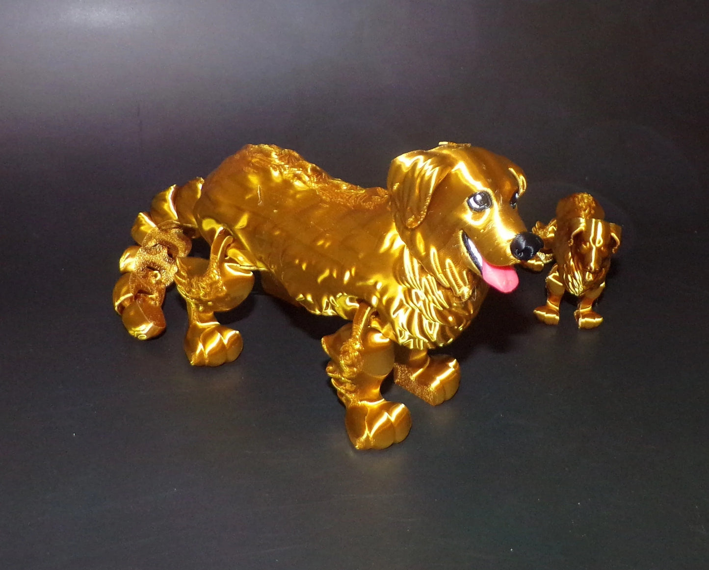 Golden Retriever:3D Printed Articulated Golden Retriever - Wonderland 3D Printing