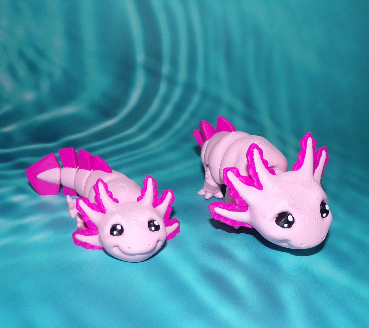 Baby Axolotl 3D Printed Articulated Figurine - Wonderland 3D Printing