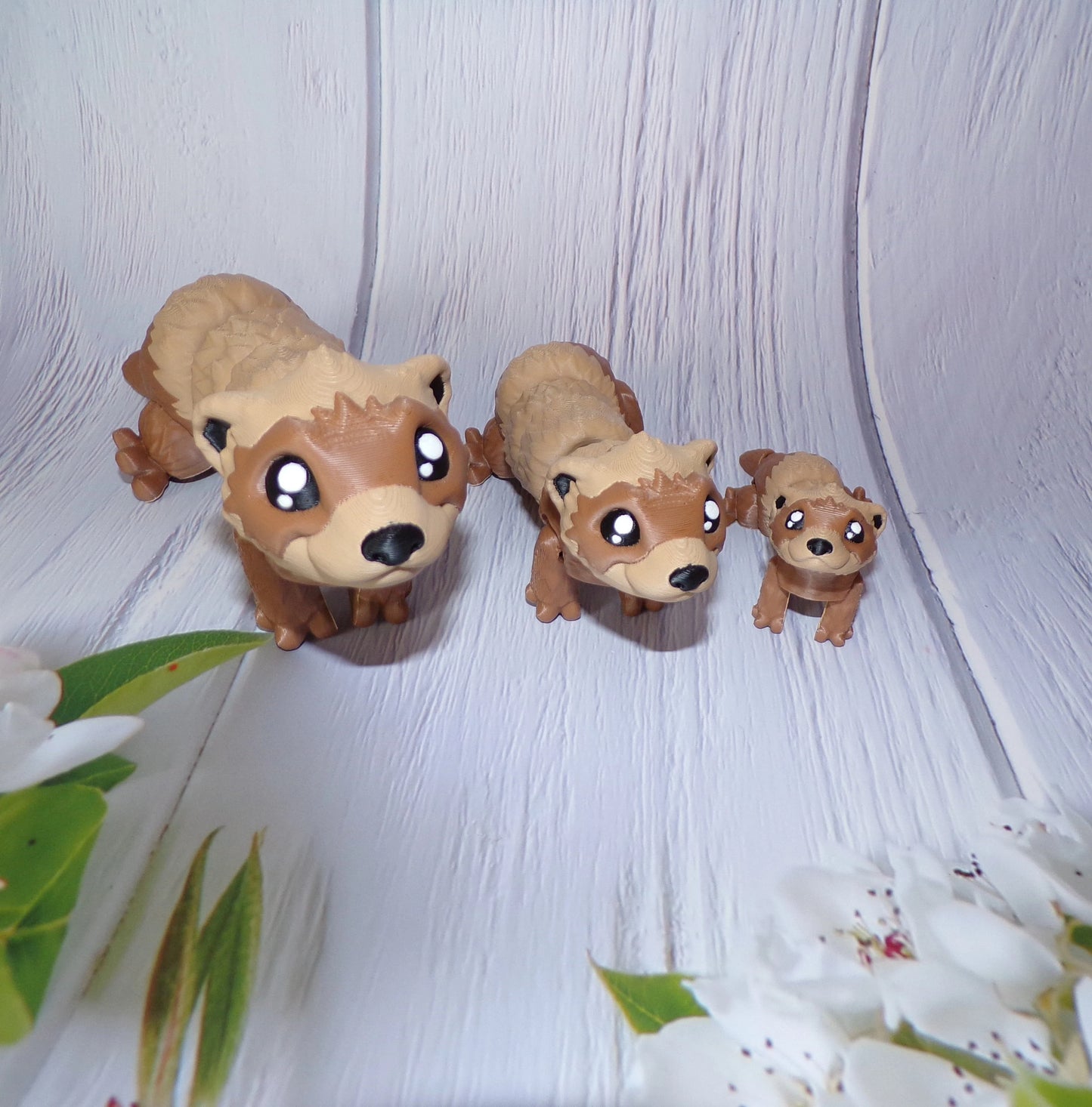 Ferret or Baby Ferret 3D Printed Articulated Figurine - Wonderland 3D Printing