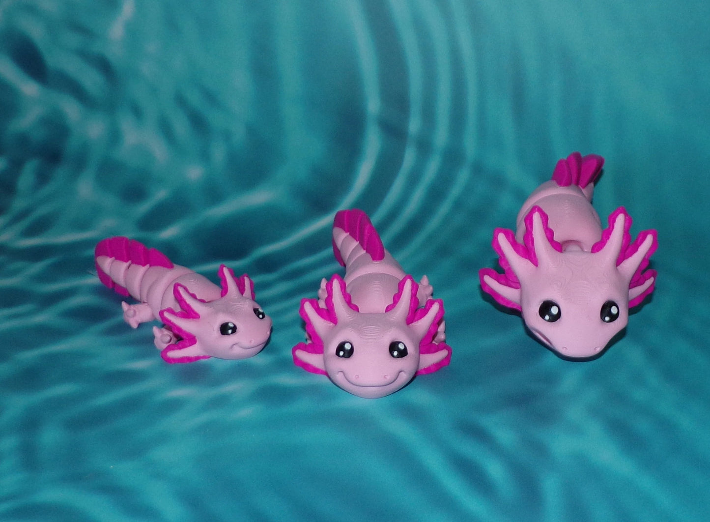 Baby Axolotl 3D Printed Articulated Figurine - Wonderland 3D Printing