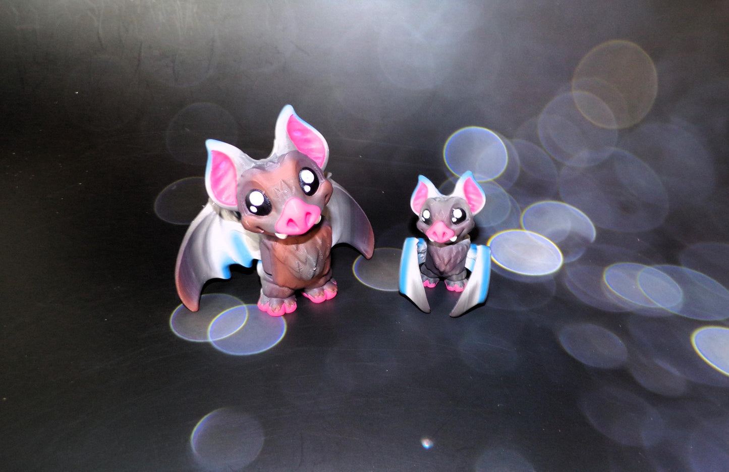 Vampire Bat: 3D Printed Fully Articulated Flexi Fidget - Wonderland 3D Printing