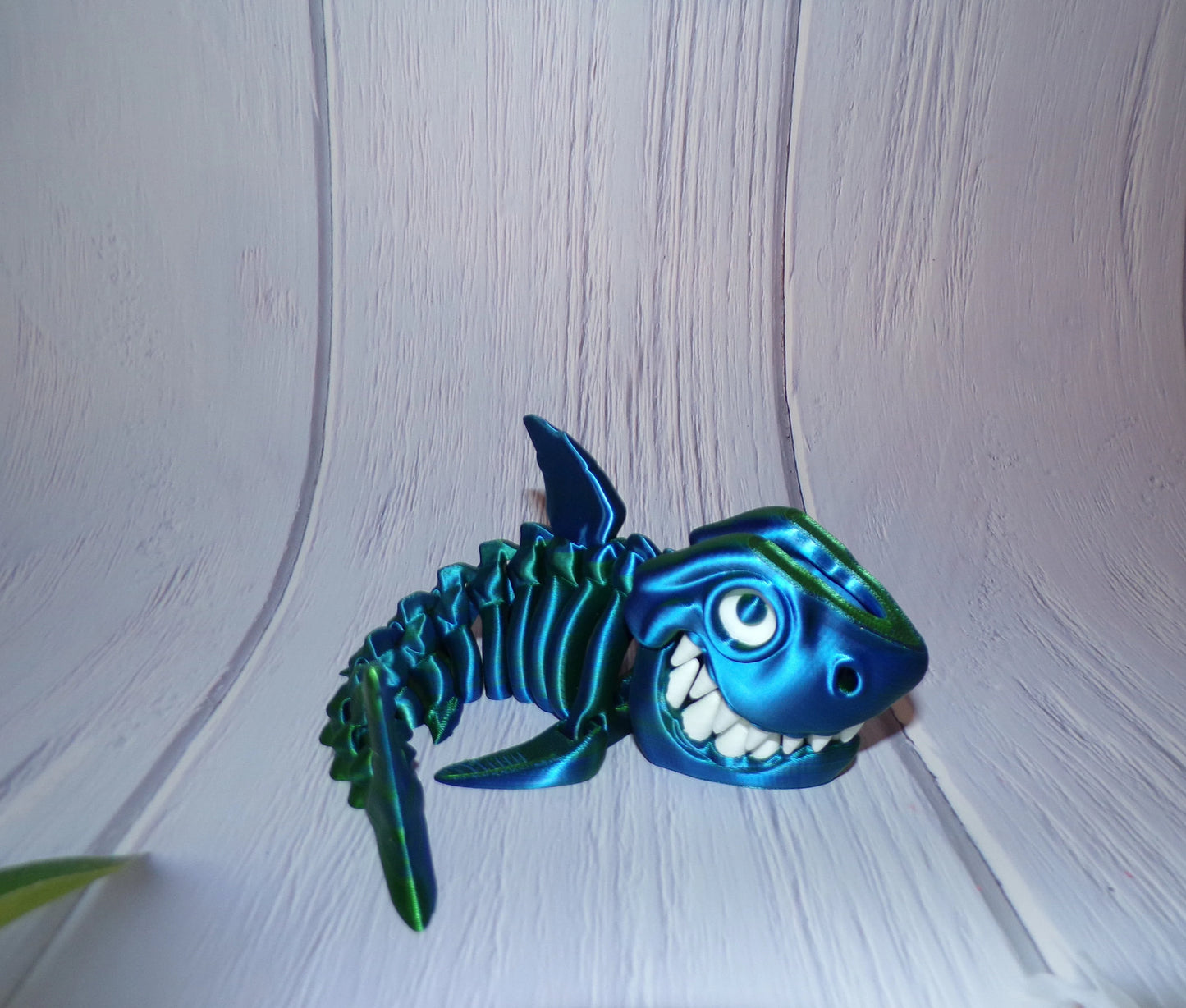 Skeleton Shark 3D Printed Articulated Figurine - Wonderland 3D Printing