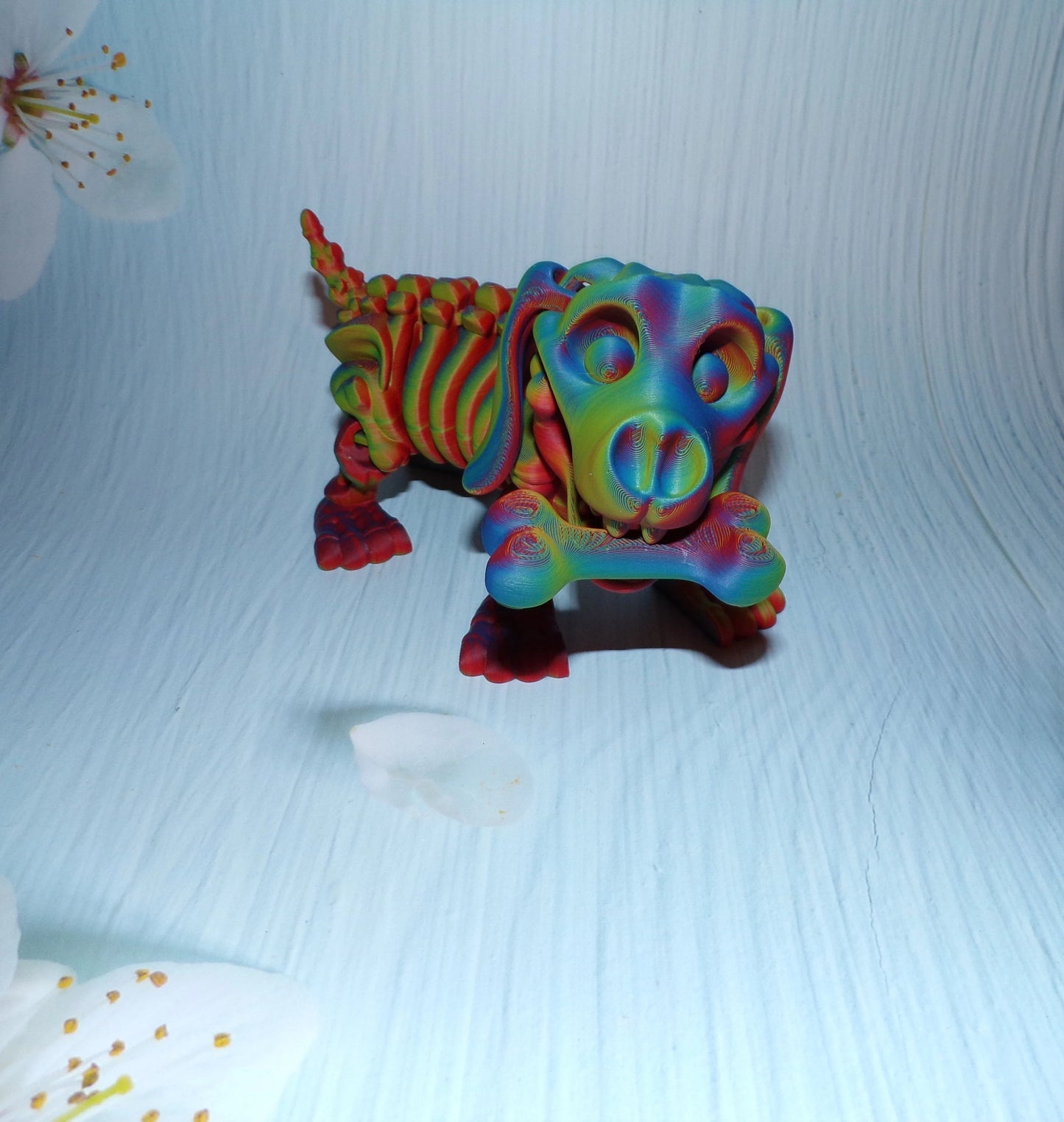 Dachshund Skeleton Dog:3D Printed, Fully Articulated Dachshund - Wonderland 3D Printing