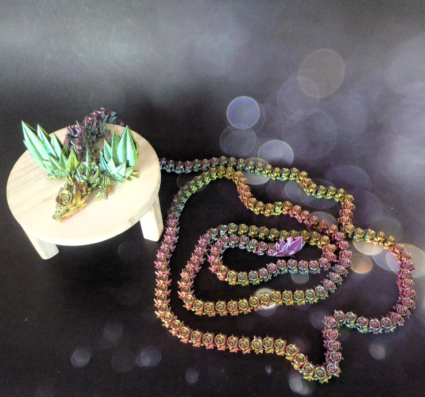 Tiny Rose Wing Dragon 6.75 Ft Long - Wonderland 3D Printing