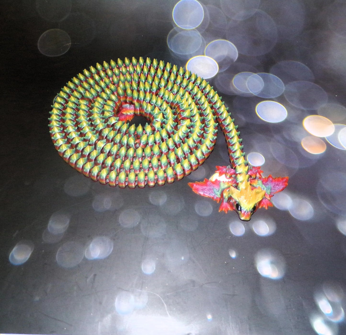 Tiny X-Long Crystal Wing Dragon 6.5 ft Long - Wonderland 3D Printing