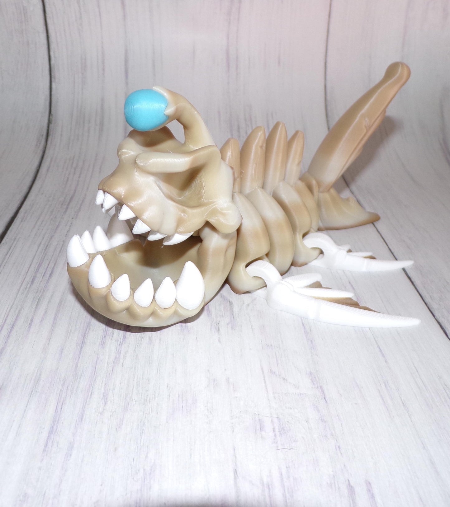 Angler Fish-3D Printed Articulated Figurine - Wonderland 3D Printing