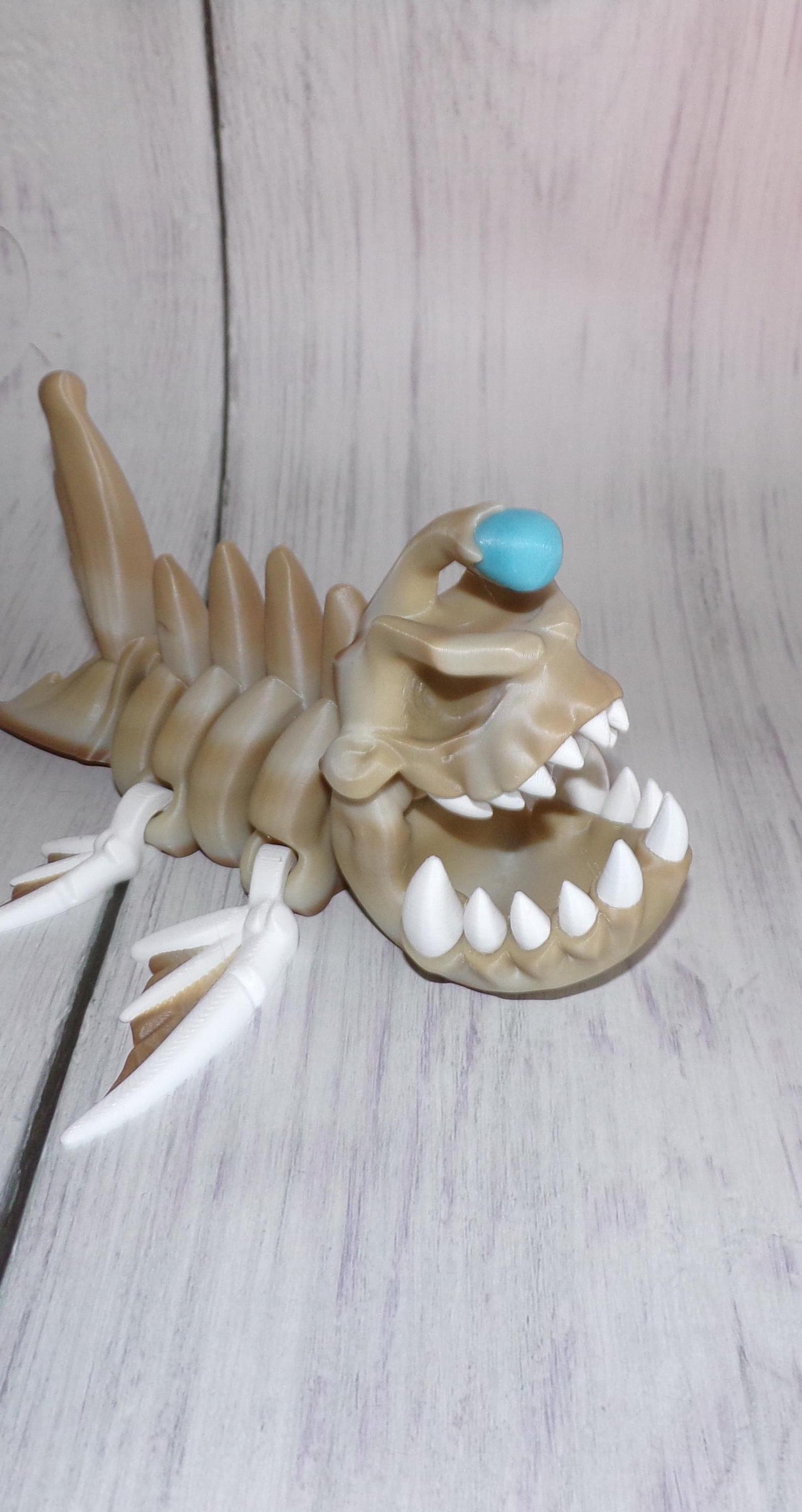 Angler Fish-3D Printed Articulated Figurine - Wonderland 3D Printing