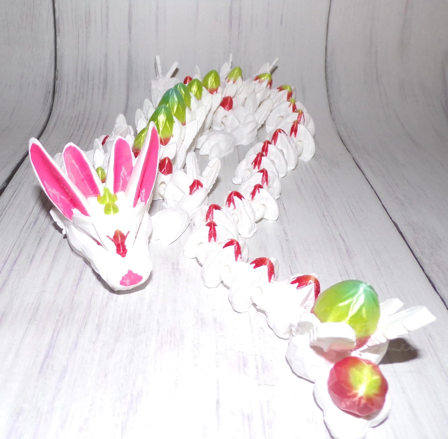 Easter Dragon or Baby Dragon 3D Printed Articulated Fidget Figurine Toy - Wonderland 3D Printing