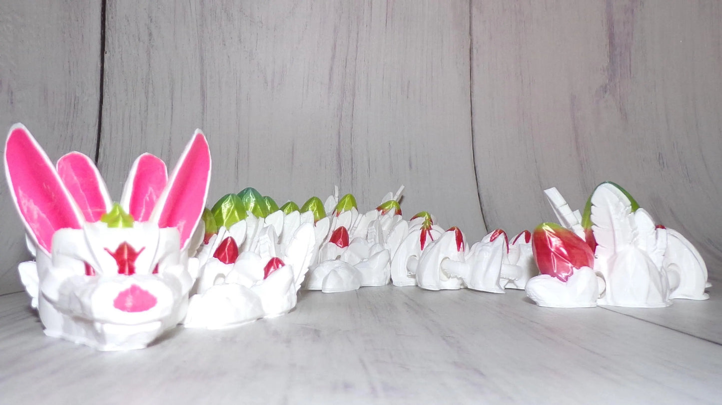 Easter Dragon or Baby Dragon 3D Printed Articulated Fidget Figurine Toy - Wonderland 3D Printing