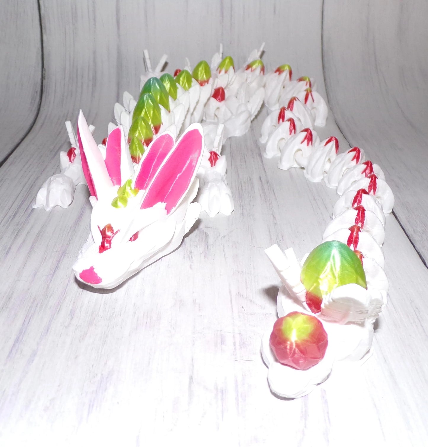Easter Dragon or Baby Dragon 3D Printed Articulated Fidget Figurine Toy - Wonderland 3D Printing