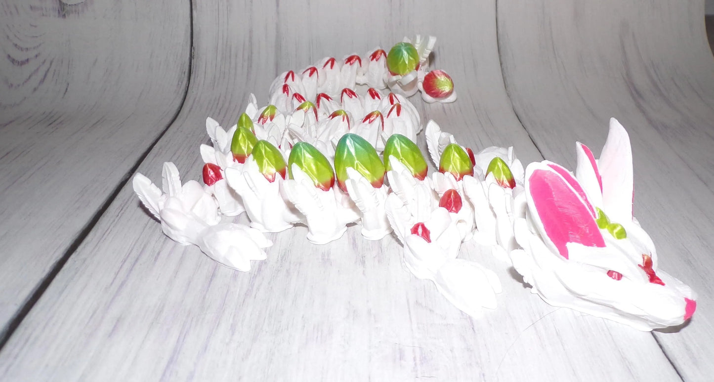 Easter Dragon or Baby Dragon 3D Printed Articulated Fidget Figurine Toy - Wonderland 3D Printing