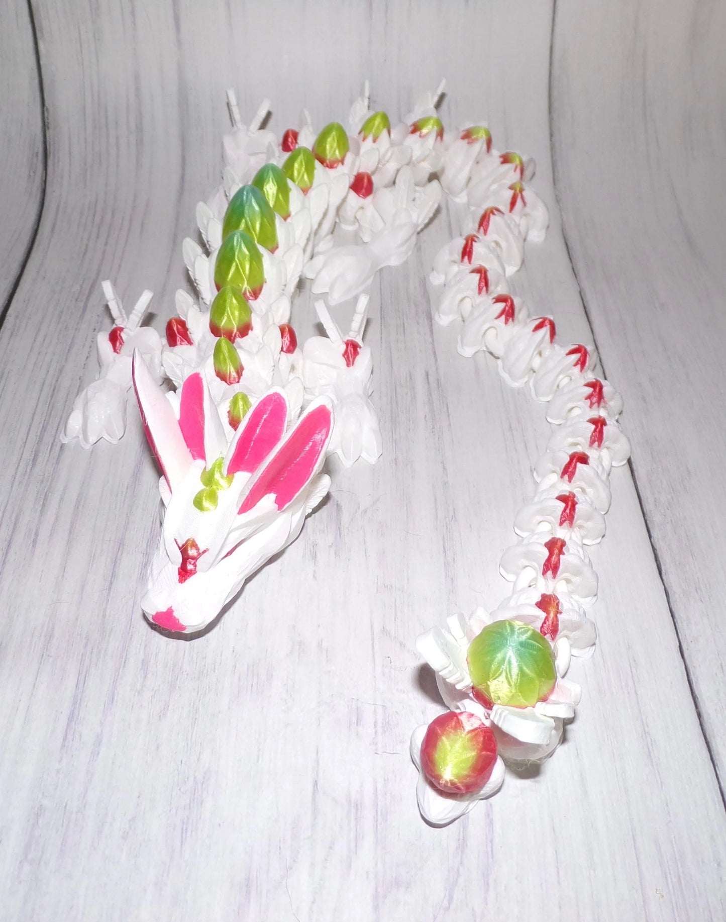 Easter Dragon or Baby Dragon 3D Printed Articulated Fidget Figurine Toy - Wonderland 3D Printing