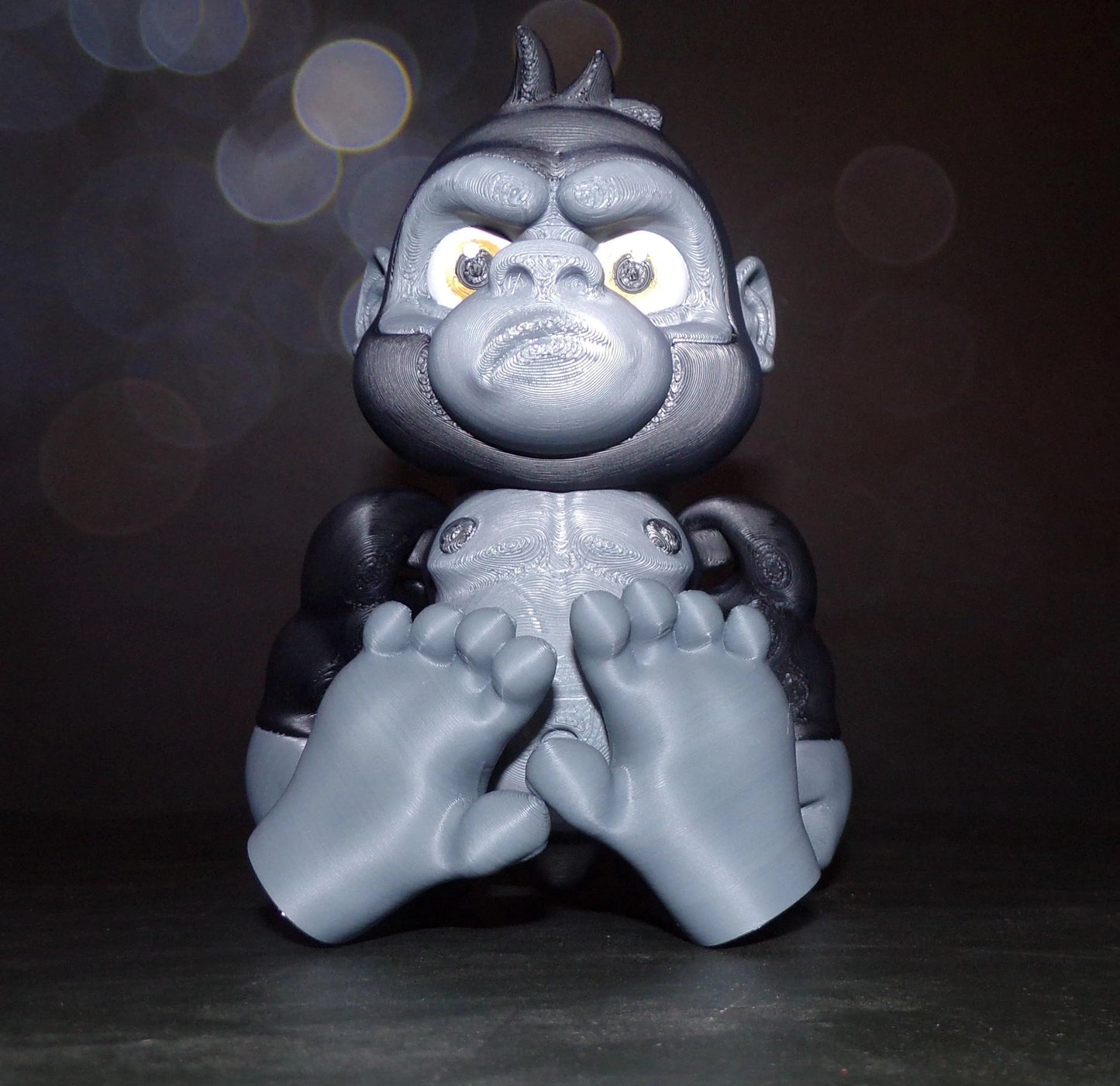 Gorilla:3D Printed Fully Articulated Flexi Fidget - Wonderland 3D Printing