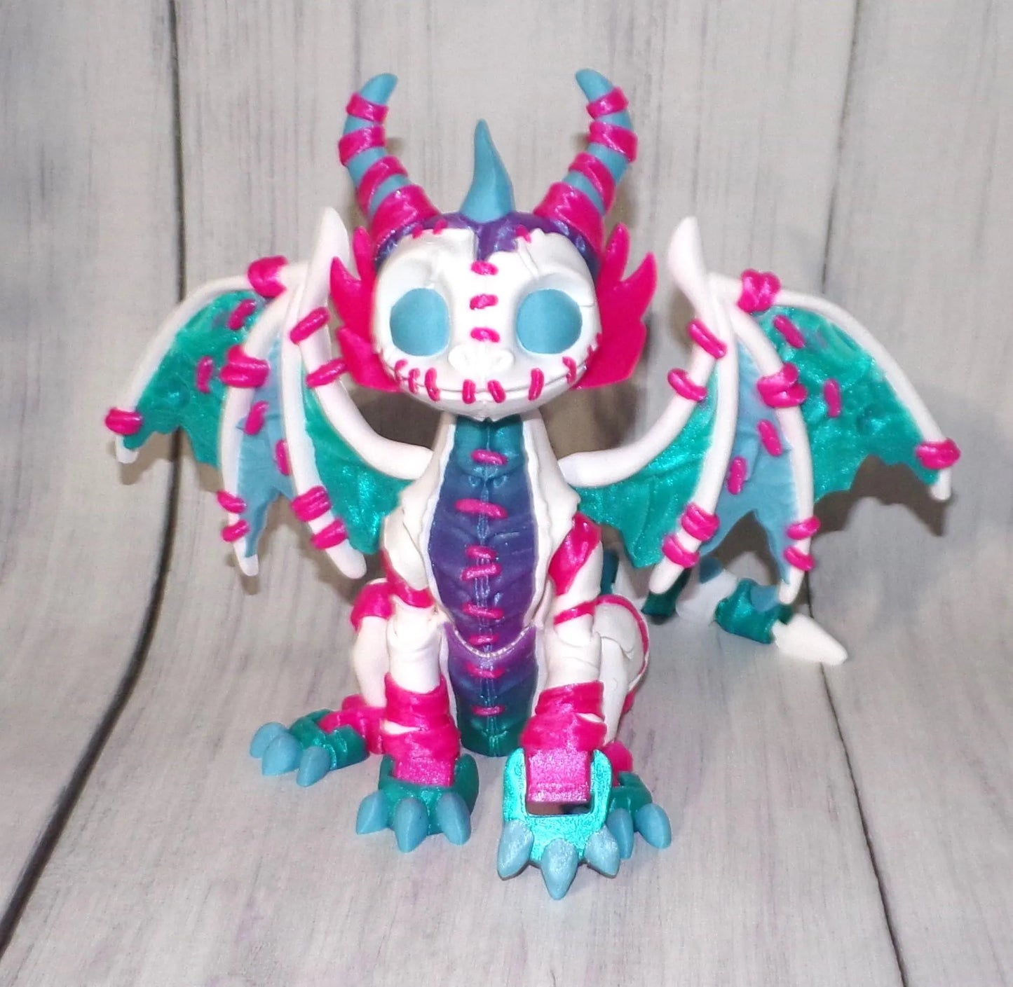 Twisty Dragon or Stuffed Dragon Flexi Fidget Figurine:3D Printed-6.25" tall