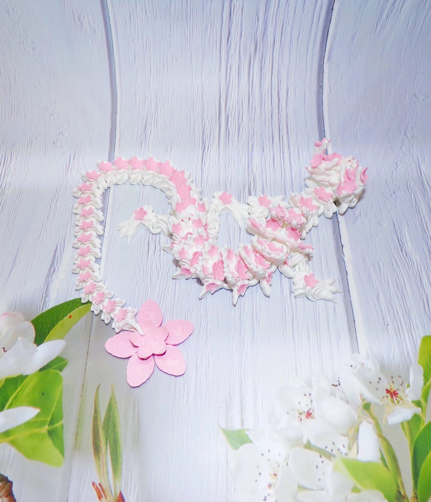 Cherry Blossom Dragon: 3D Printed Articulated - Wonderland 3D Printing