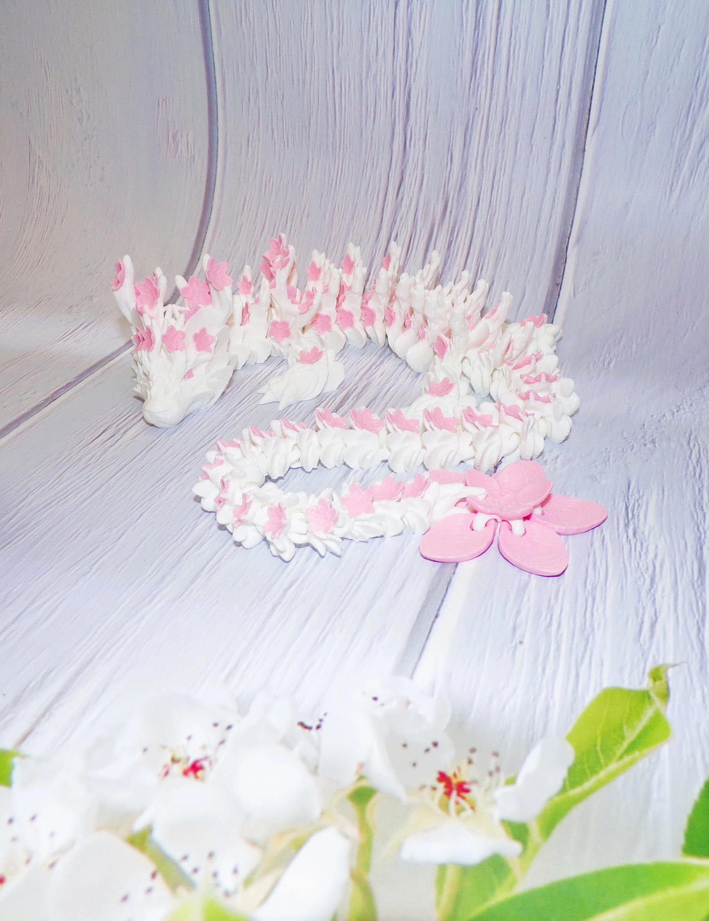 Cherry Blossom Dragon: 3D Printed Articulated - Wonderland 3D Printing