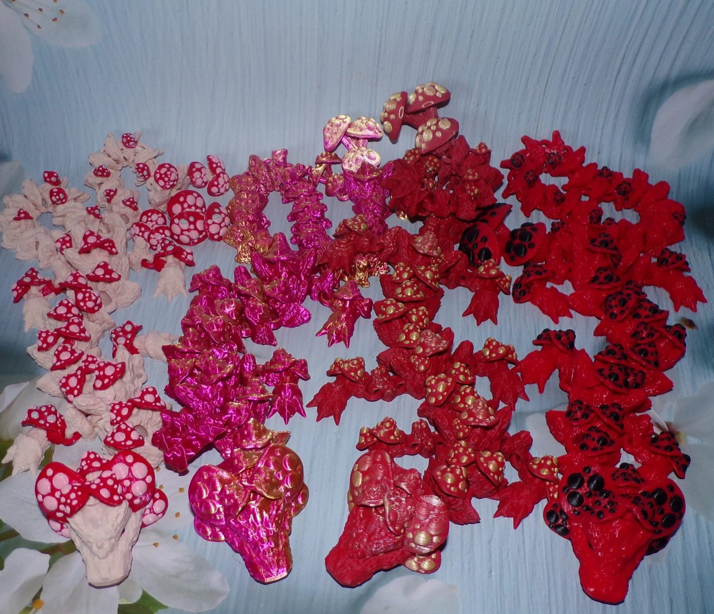 Mushroom Dragon: 3D Printed Fully Articulated Mushroom Dragon - Wonderland 3D Printing