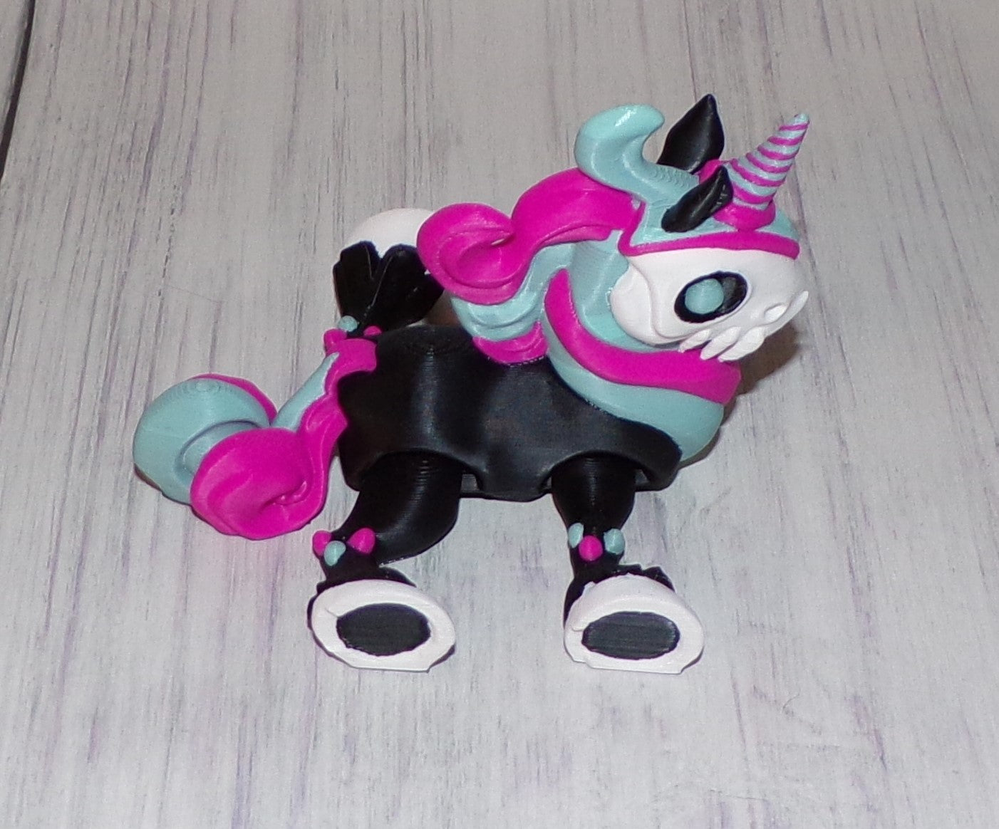 Spooky Unicorn, 3D Printed Articulated Figurine - Wonderland 3D Printing 