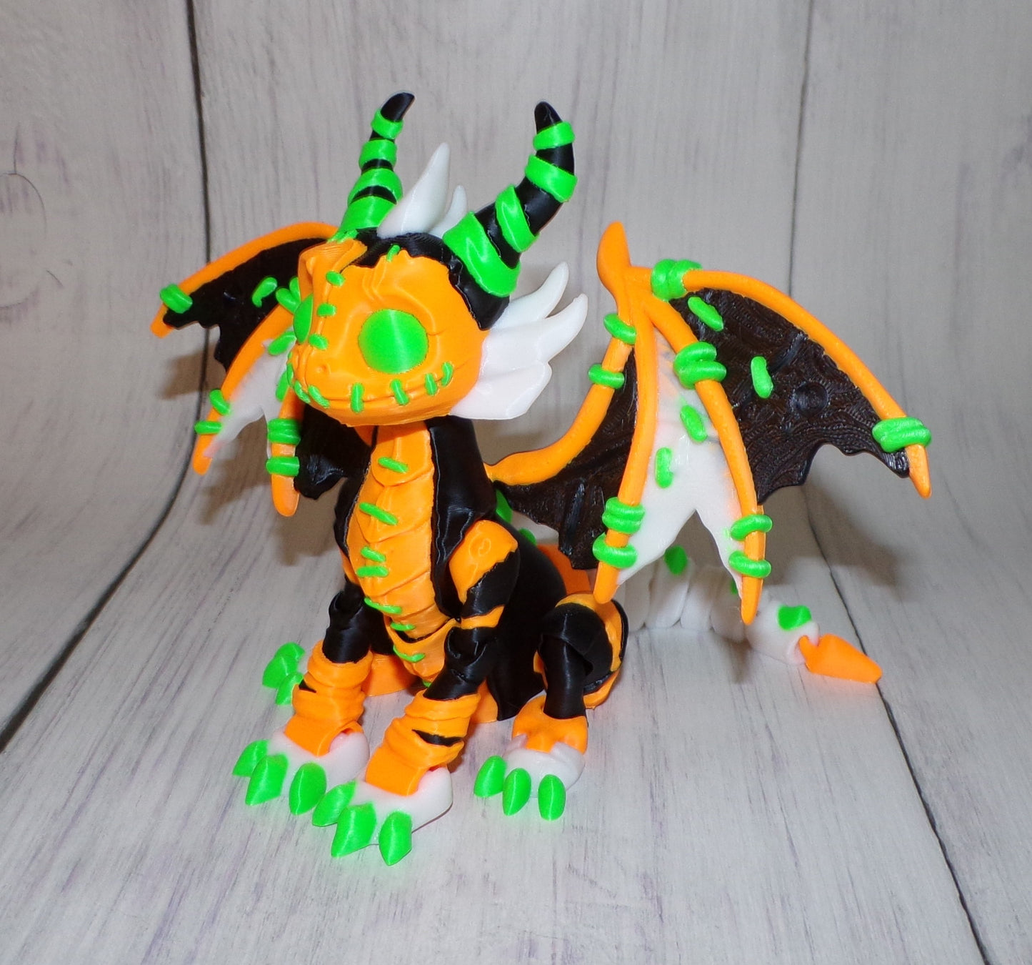 Stuffed Dragon 3D Printed Articulated FIgurine - Wonderland 3D Printing 