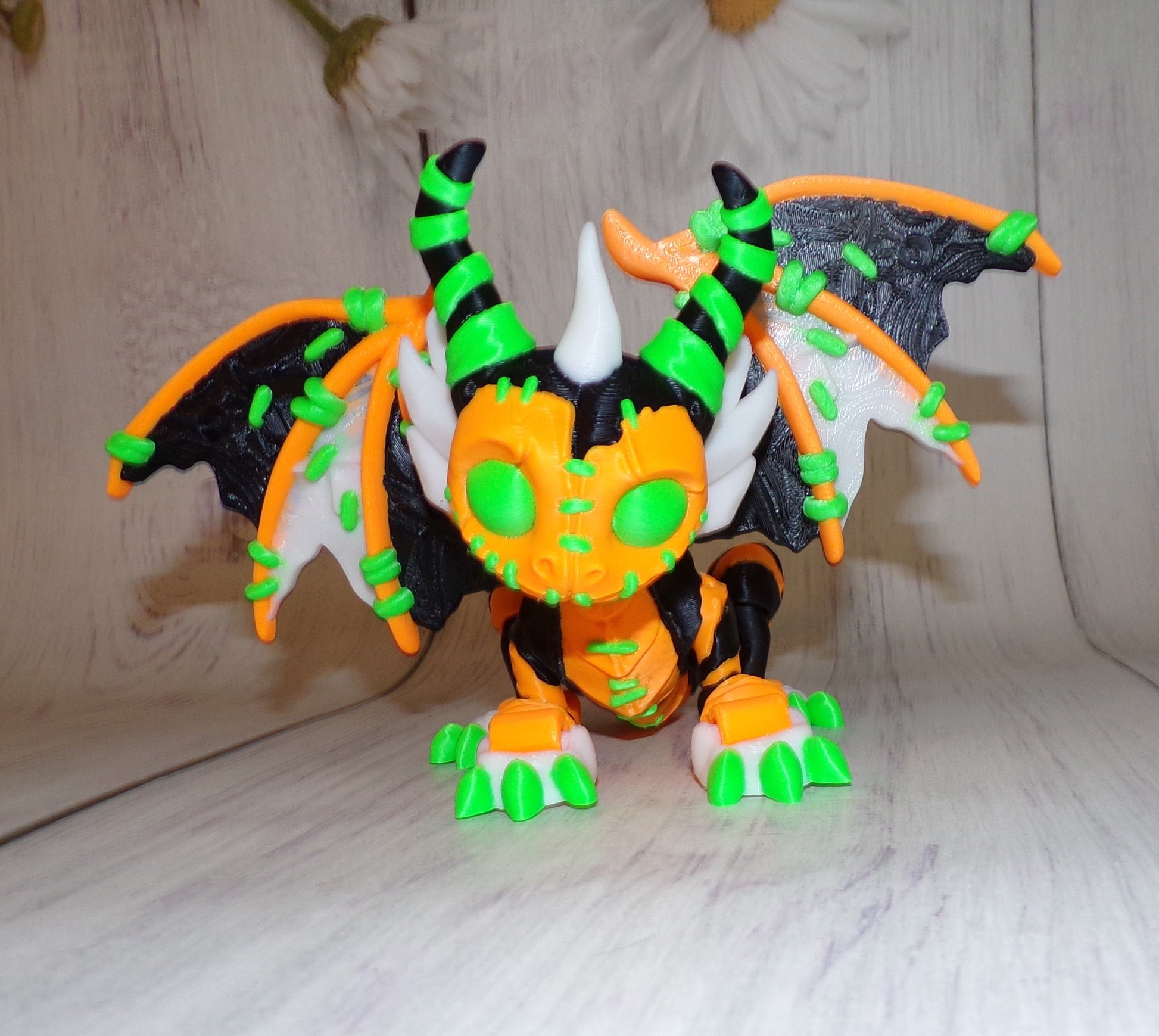 Stuffed Dragon 3D Printed Articulated FIgurine - Wonderland 3D Printing 