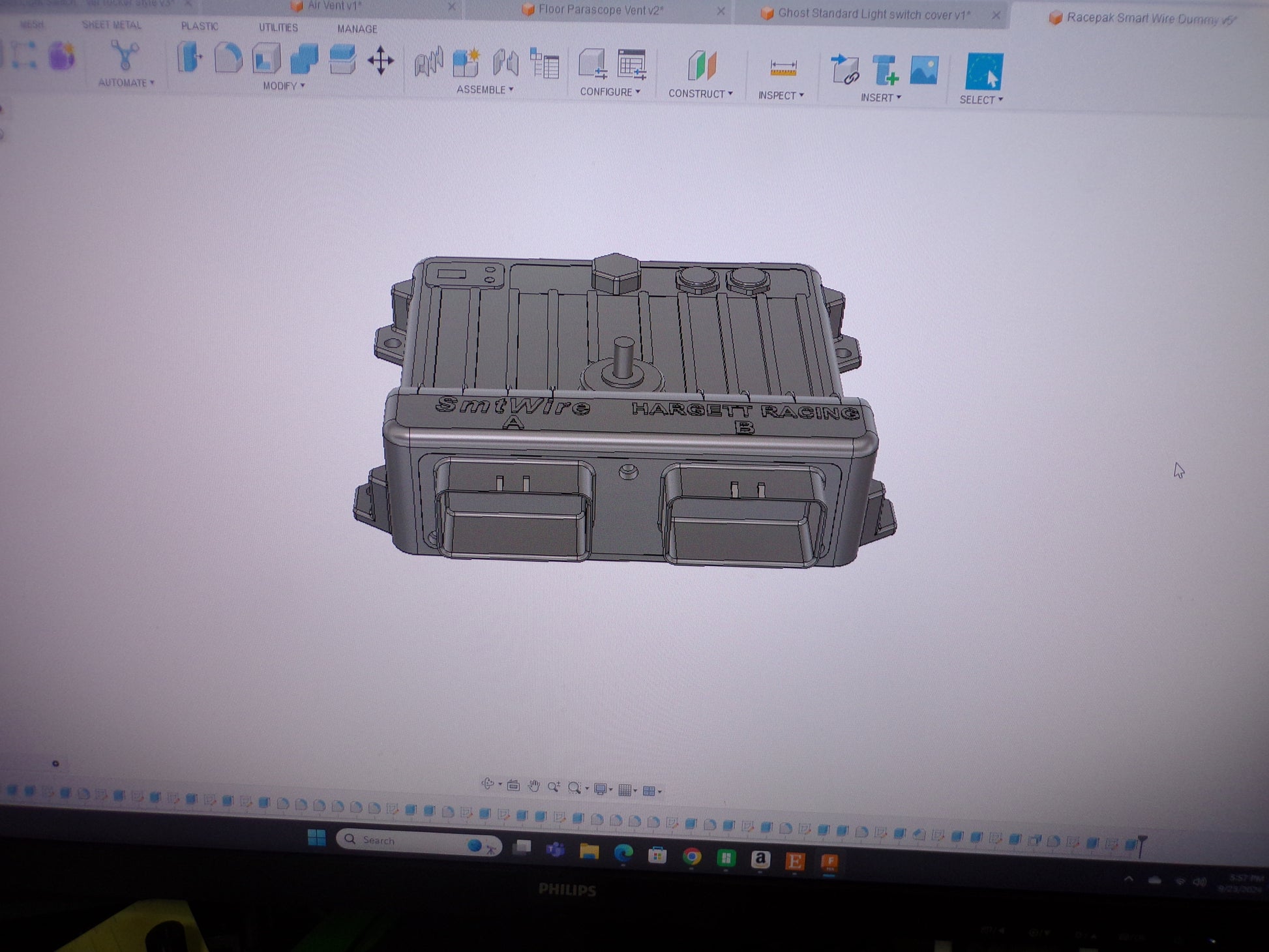 Racepak Smartwire Dummy for Fab, Wiring and Mock up - Wonderland 3D Printing 