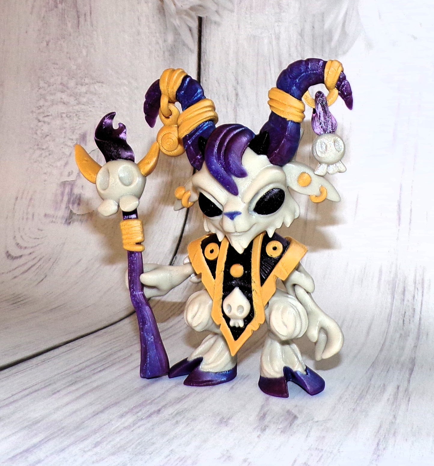 Creepy Goat 3d printed Articulated Figurine - Wonderland 3D Printing 