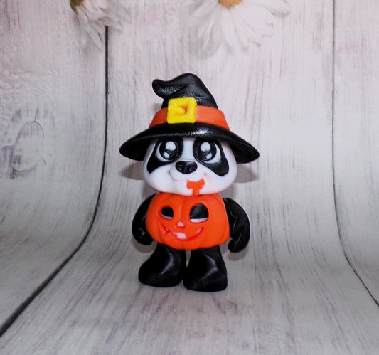 Pumpkin Panda 3d Printed Articulated Figurine - Wonderland 3D Printing 