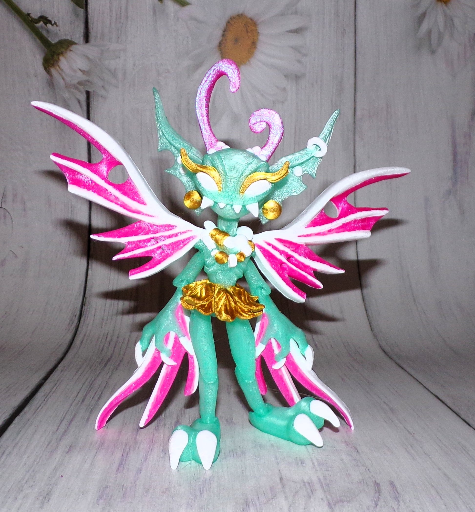 Creepy Fairy 3D Printed Articulated Figurine - Wonderland 3D Printing 