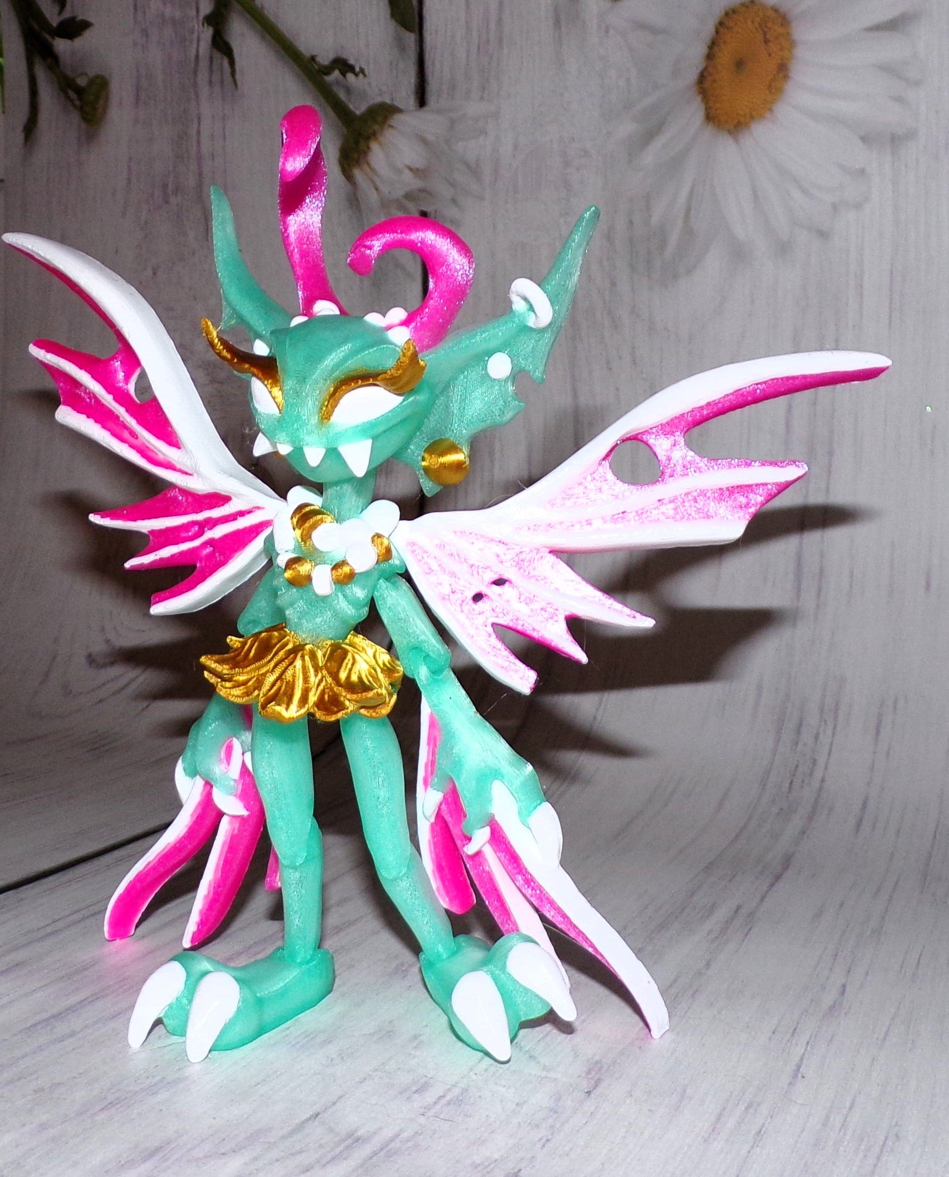 Creepy Fairy 3D Printed Articulated Figurine - Wonderland 3D Printing 