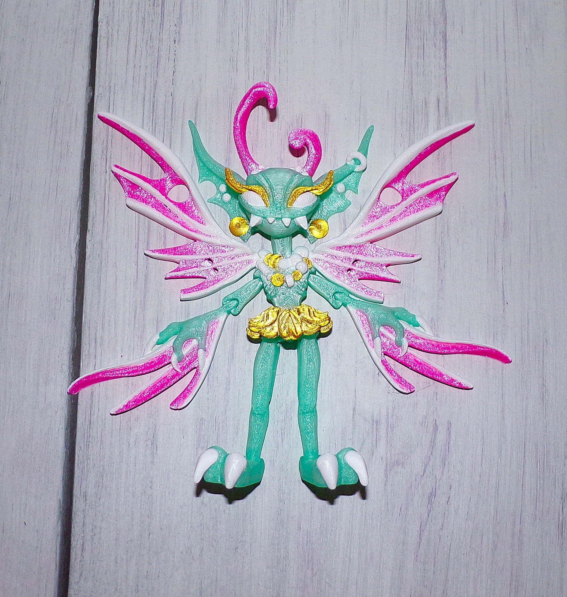 Creepy Fairy 3D Printed Articulated Figurine - Wonderland 3D Printing 