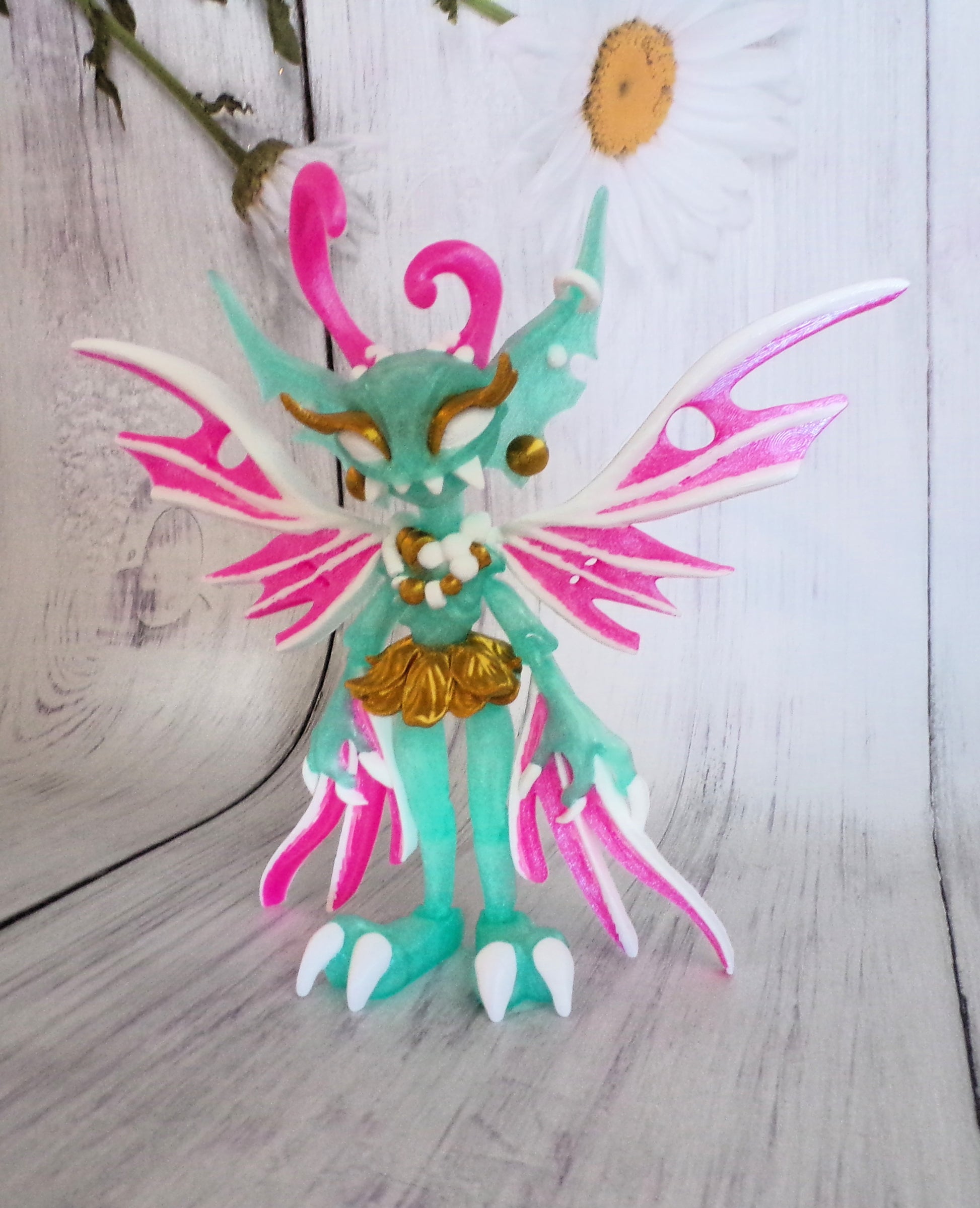 Creepy Fairy 3D Printed Articulated Figurine - Wonderland 3D Printing 