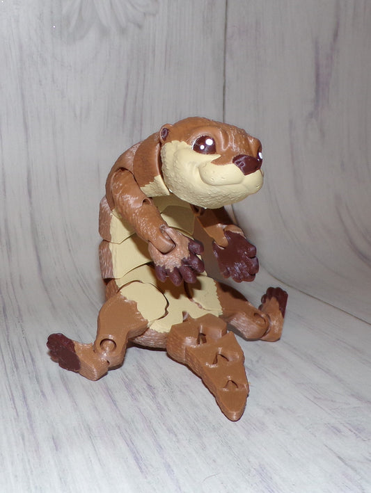 River Otter 3D Printed Articulated Figurine - Wonderland 3D Printing 