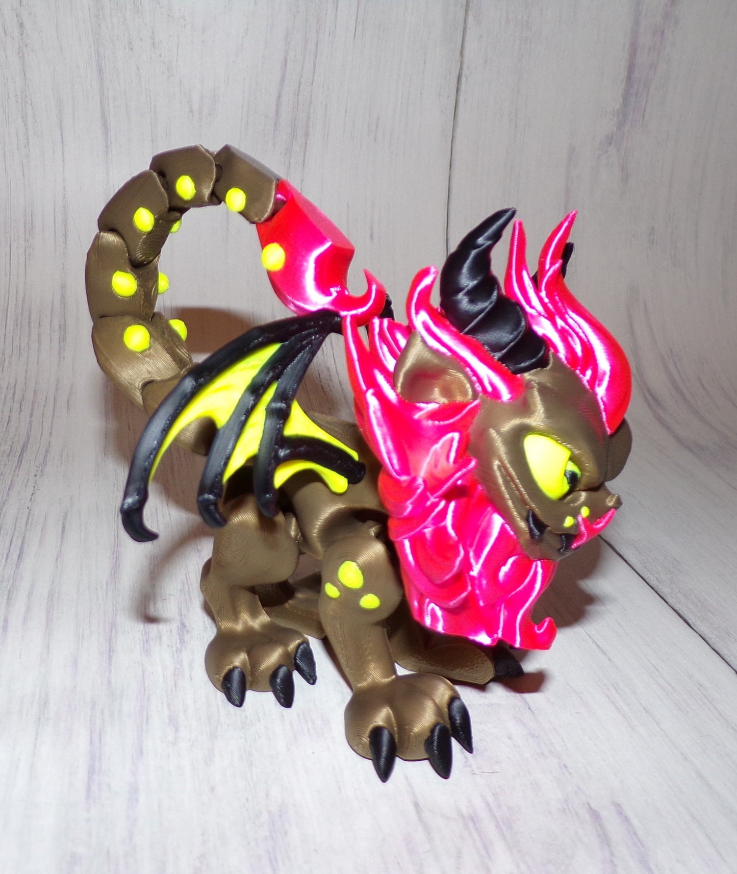 Manticore 3d Printed Articulated Figurine - Wonderland 3D Printing 