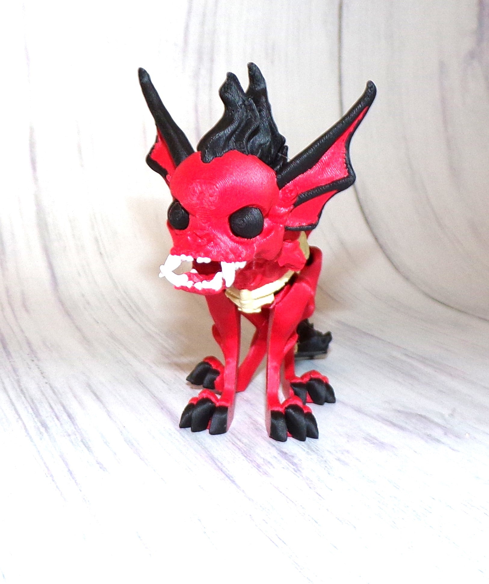 Hellhound 3d Printed Articulated Figurine - Wonderland 3D Printing 