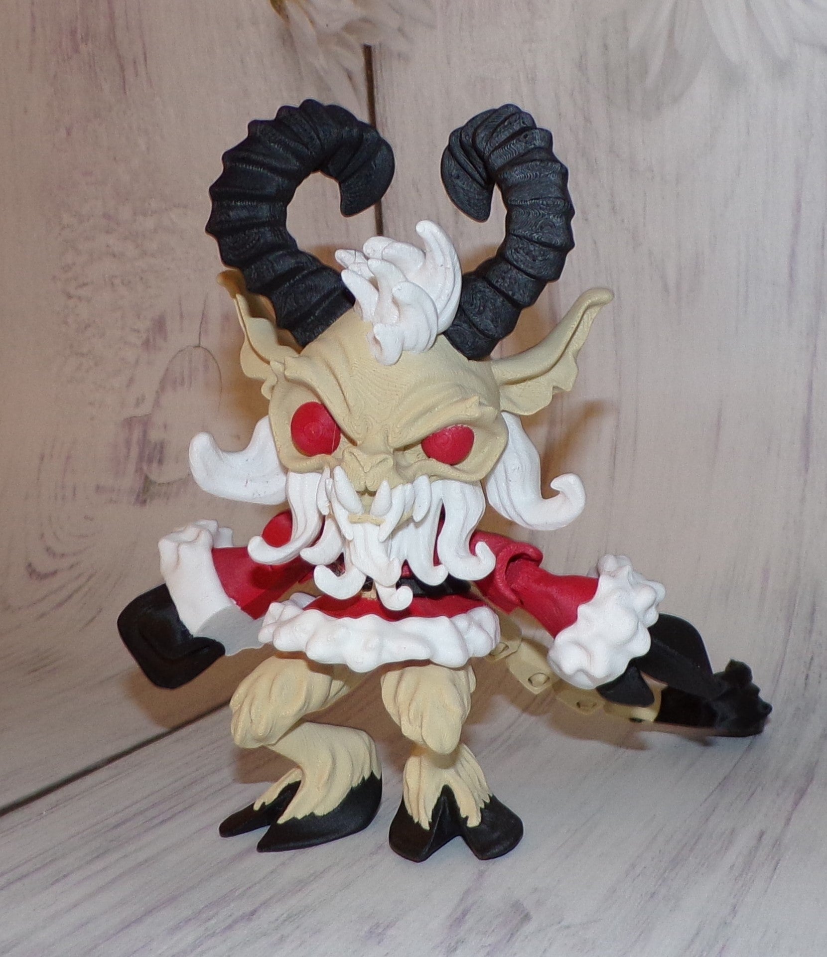 Krampus 3d Printed Articulated Figurine - Wonderland 3D Printing 