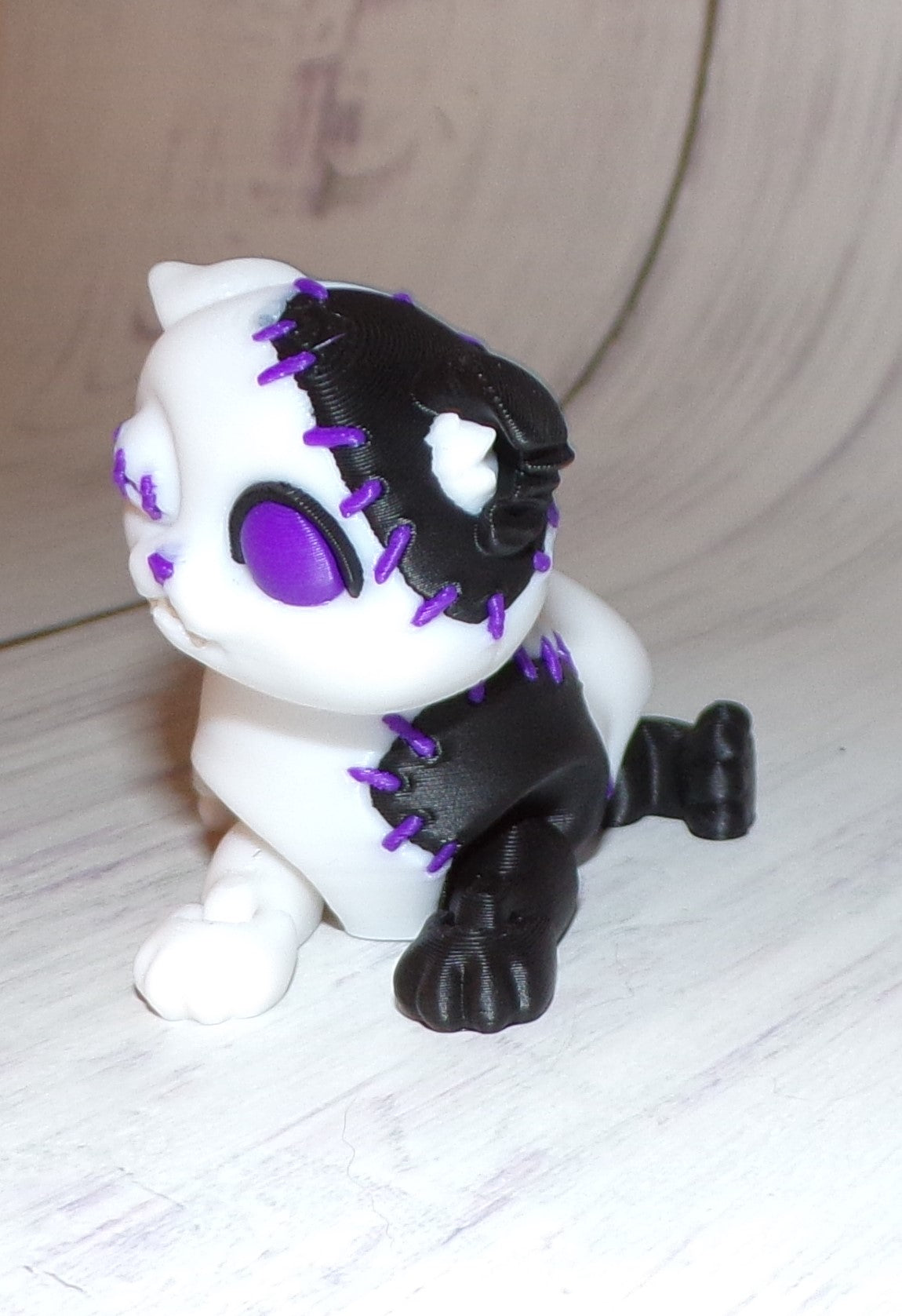 Zombie Cat Articulated 3d Printed Figurine - Wonderland 3D Printing 