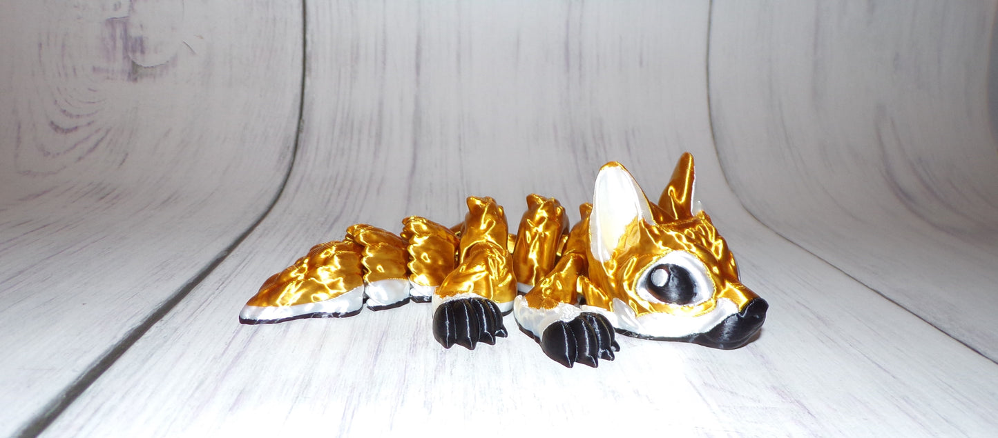 Tiny Wolf Pup 3D Printed Articulated Figurine - Wonderland 3D Printing 