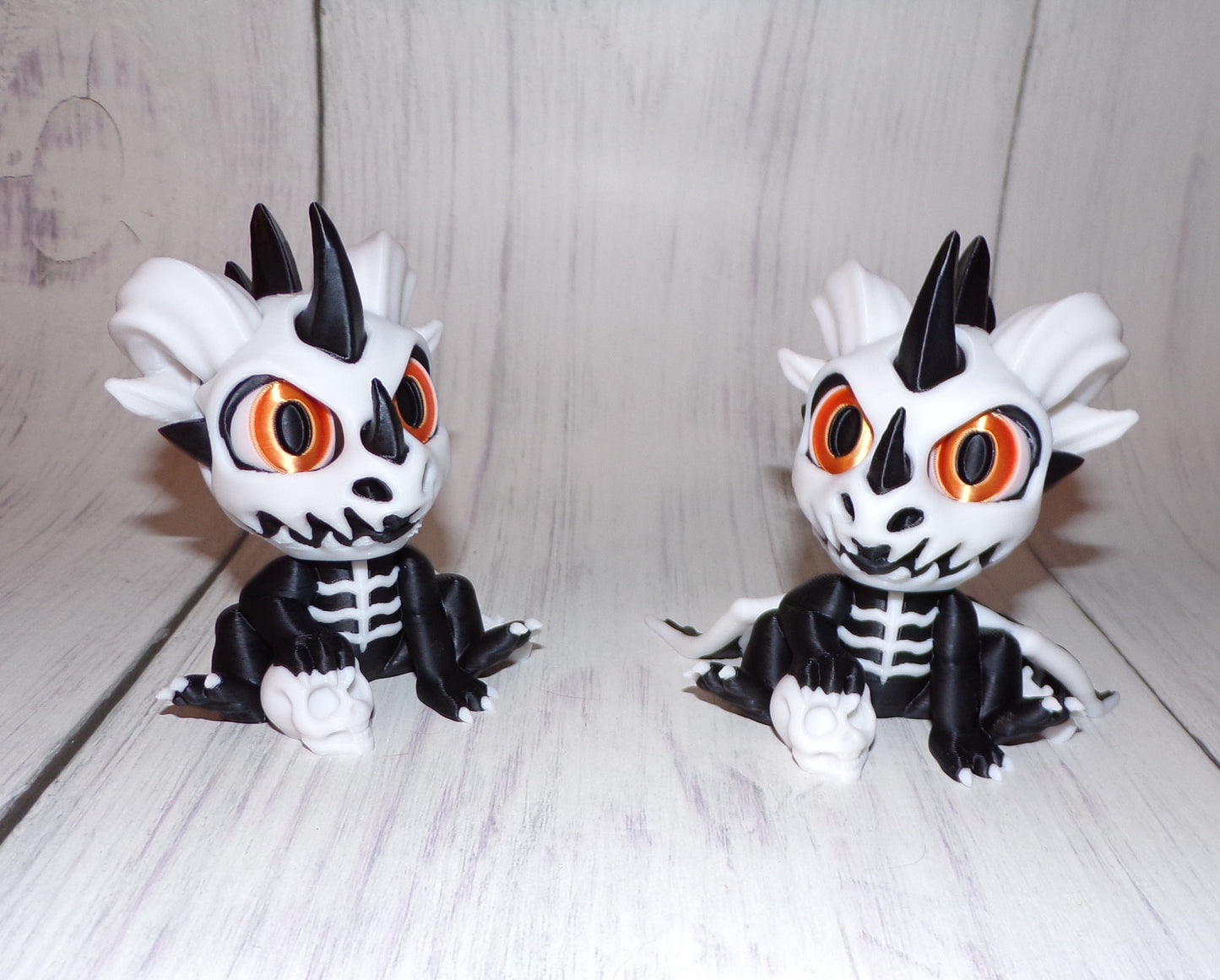 Skeleton Dragon Hatchling Articulated 3d Printed Figurine - Wonderland 3D Printing 