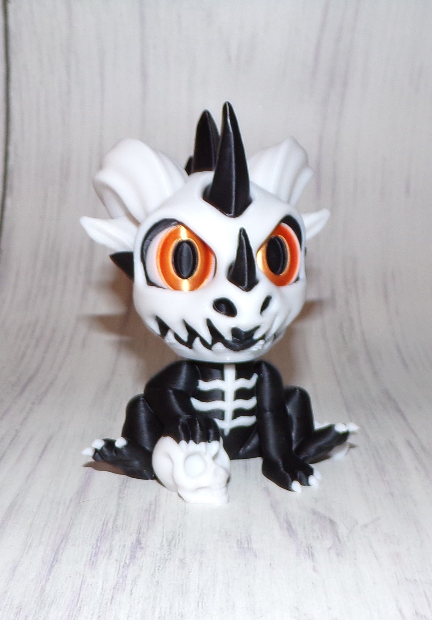 Skeleton Dragon Hatchling Articulated 3d Printed Figurine - Wonderland 3D Printing 