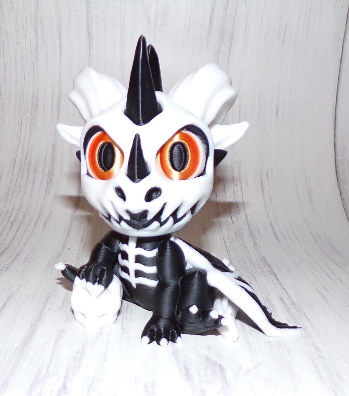 Skeleton Dragon Hatchling Articulated 3d Printed Figurine - Wonderland 3D Printing 