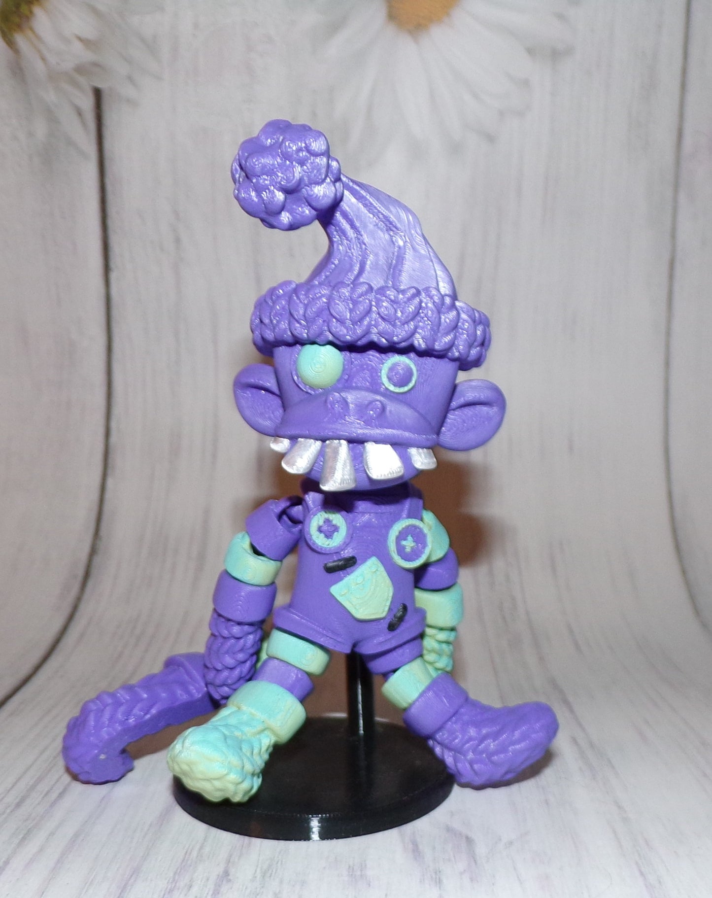 Sock Monkey 3d Printed Articulated Figurine - Wonderland 3D Printing 