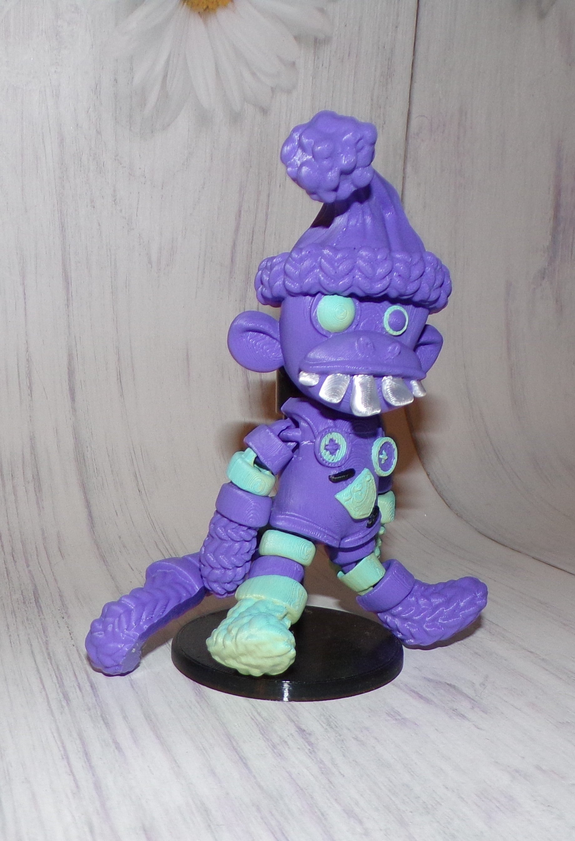 Sock Monkey 3d Printed Articulated Figurine - Wonderland 3D Printing 