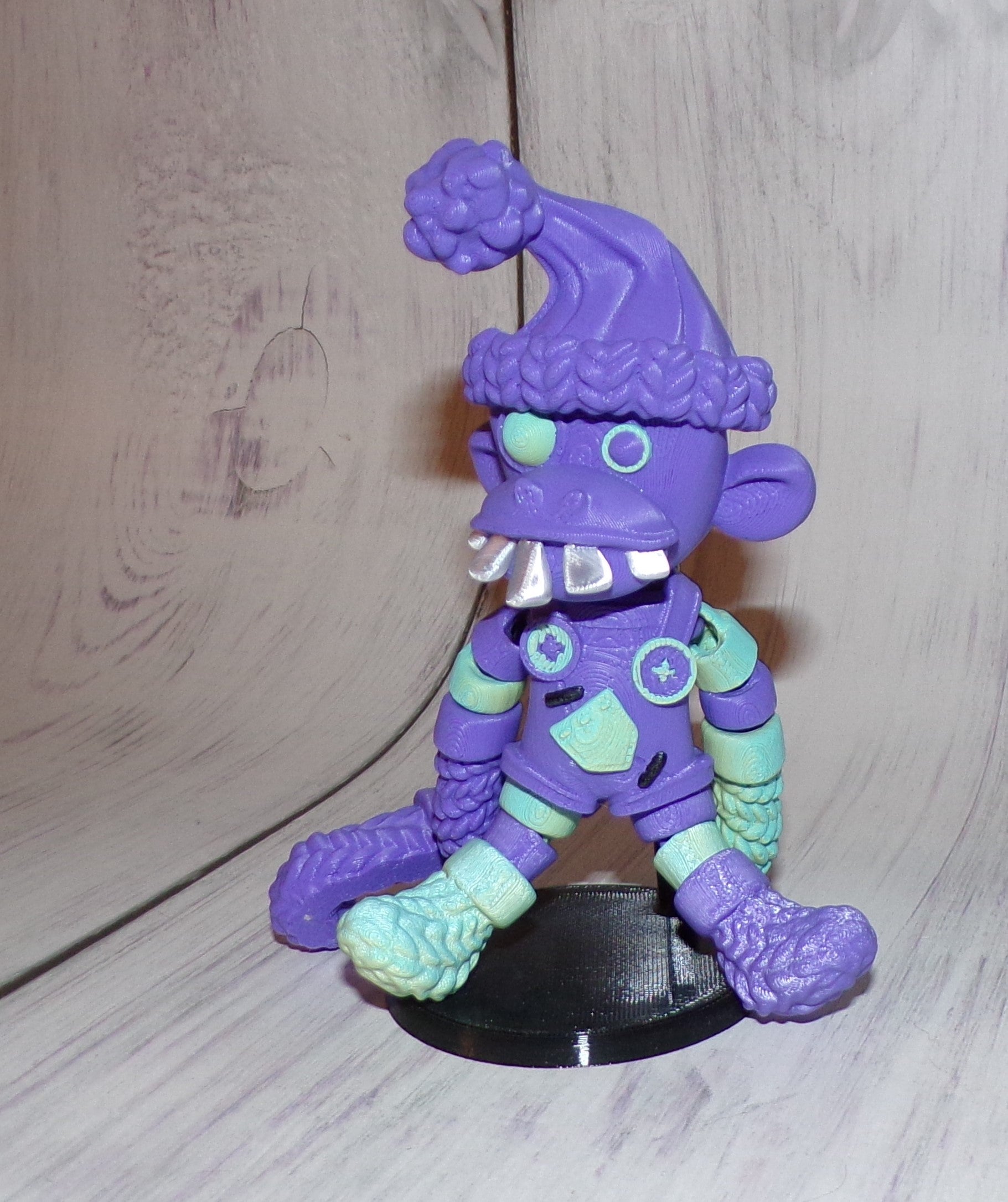 Sock Monkey 3d Printed Articulated Figurine - Wonderland 3D Printing 