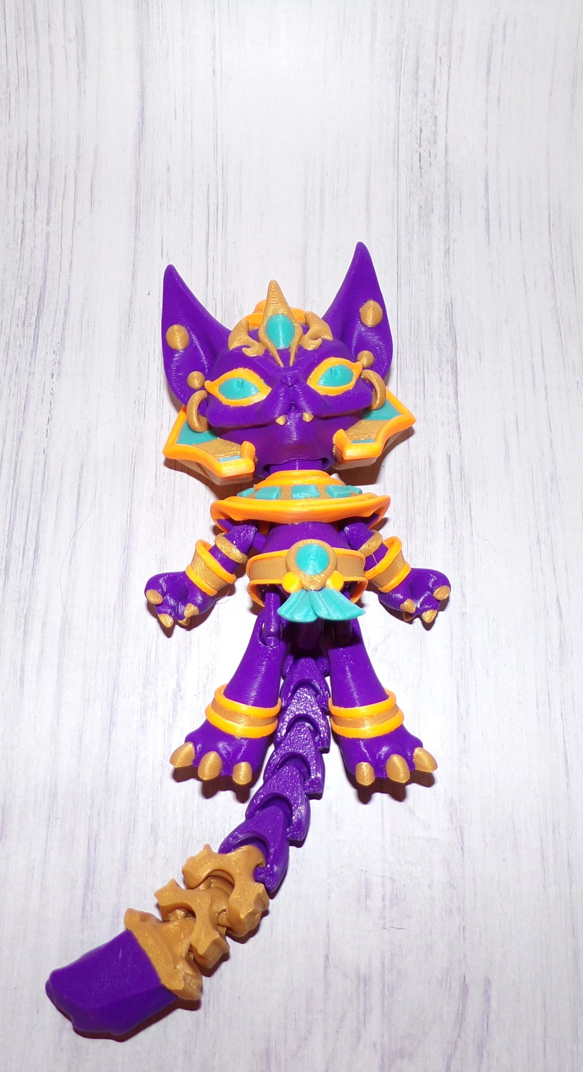 Pharoh Cat 3d Printed Articulated Figurine - Wonderland 3D Printing 