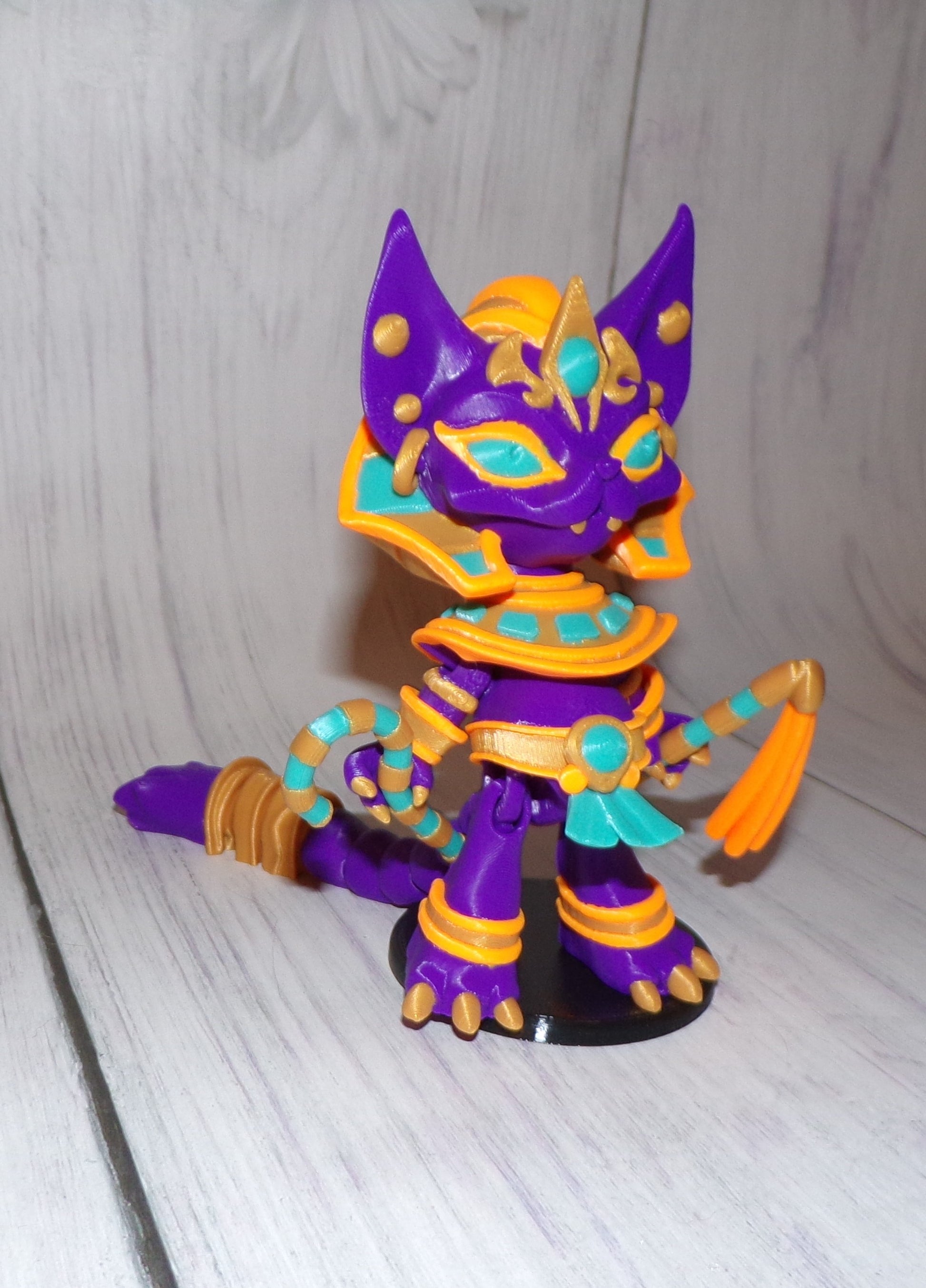 Pharoh Cat 3d Printed Articulated Figurine - Wonderland 3D Printing 