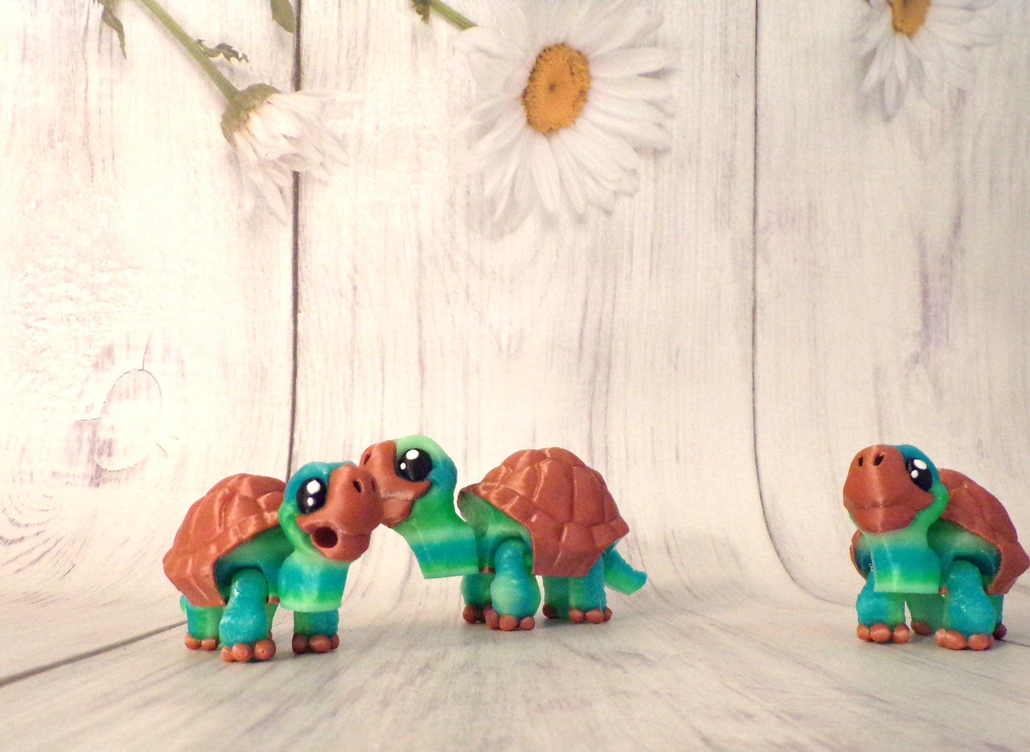 Mini Tortoise Fidget, 3D Printed Articulated Figurine - Wonderland 3D Printing 