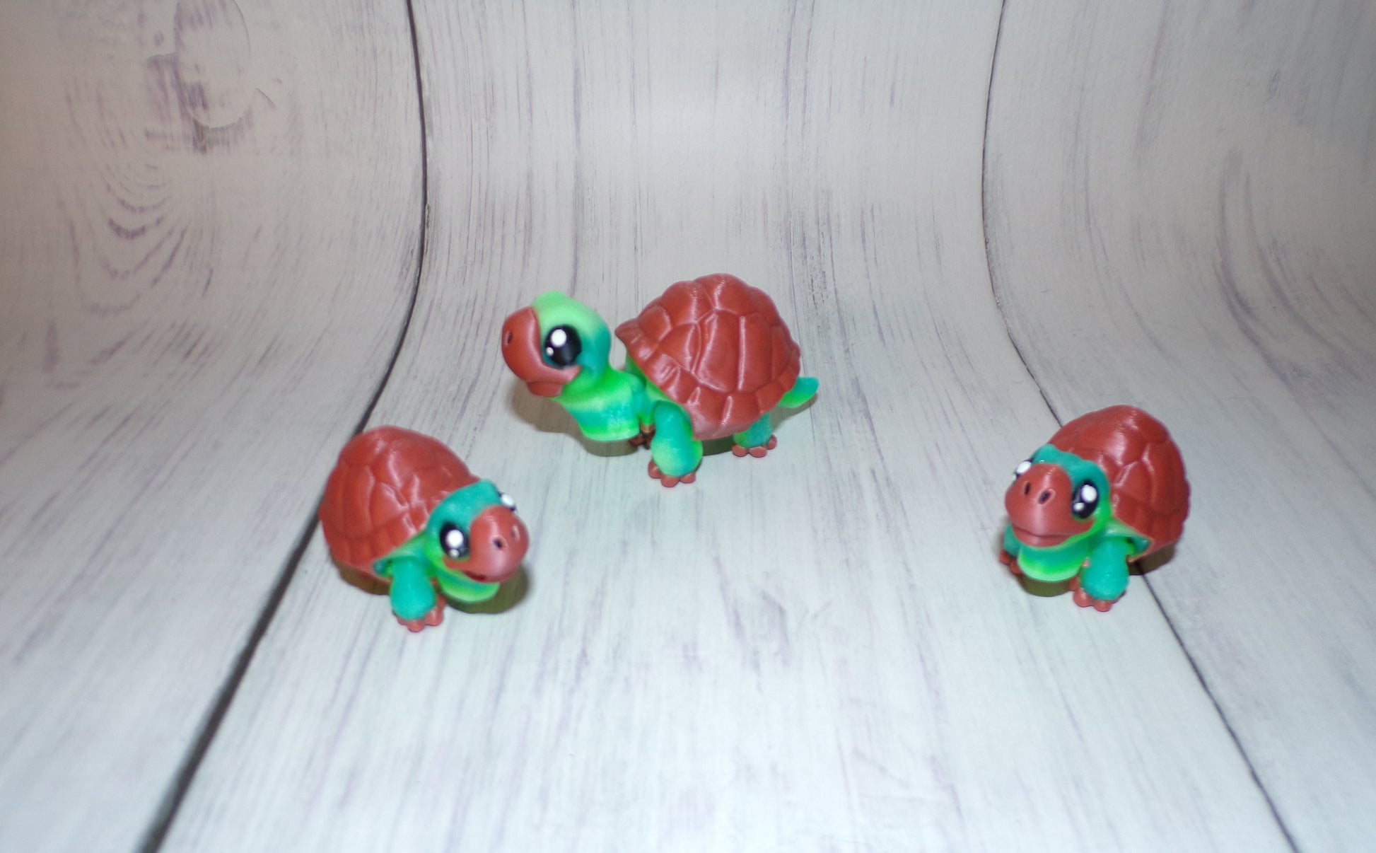 Mini Tortoise Fidget, 3D Printed Articulated Figurine - Wonderland 3D Printing 